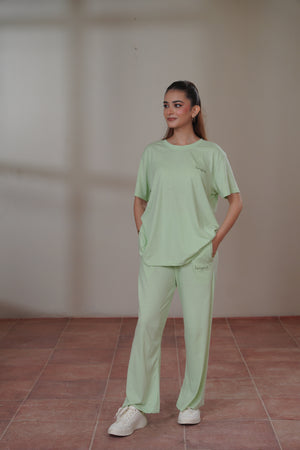 Women Knitted Loungewear - Pastel Green