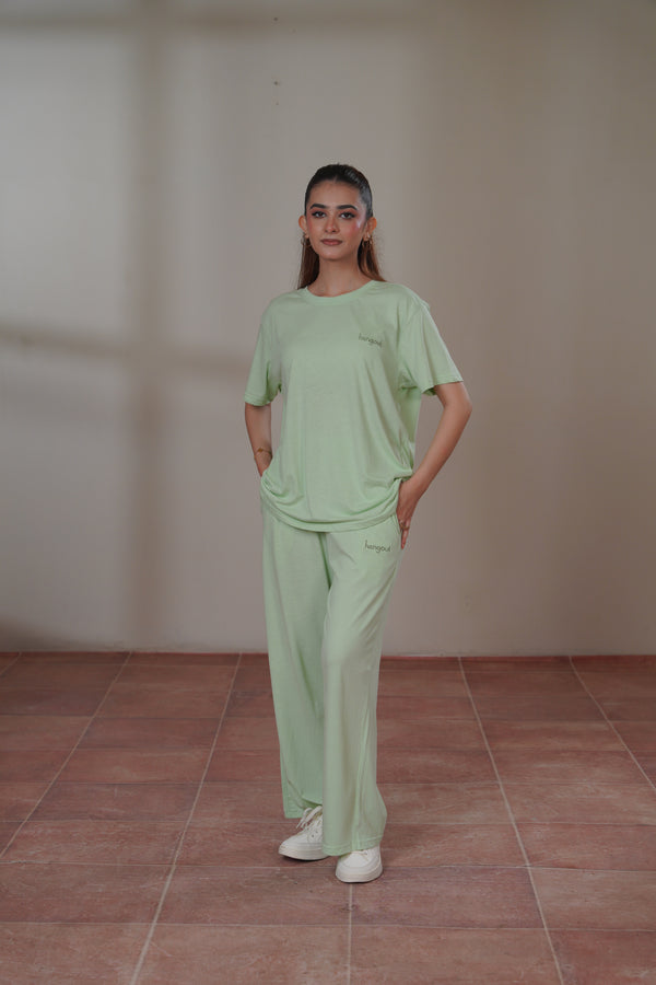 Women Knitted Loungewear - Pastel Green