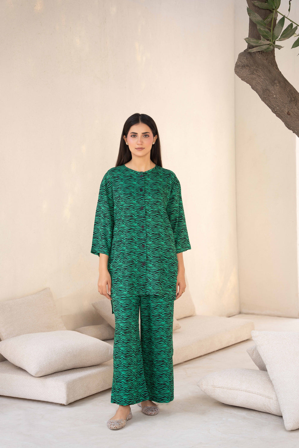 Women Sleepwear- Dreamy Zebra