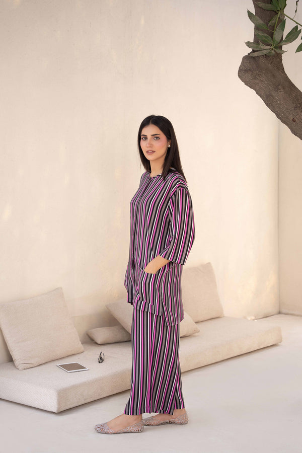 Women Sleepwear- Soft Stripe