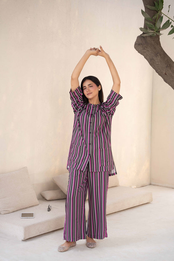 Women Sleepwear- Soft Stripe