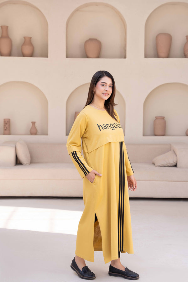 Women Long Top - Musty Stripes