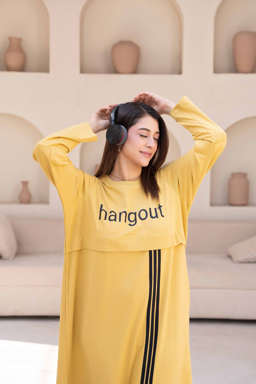 Women Long Top - Musty Stripes