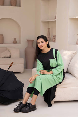 Women Long Top - Pastel Green