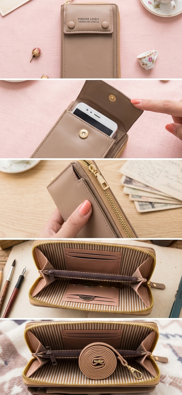 Mobile  Mini Pouch - Beige