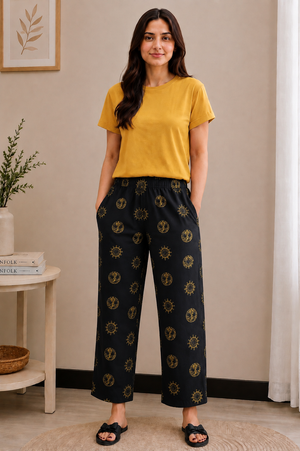 Loungewear Pajama- Student Society | Black