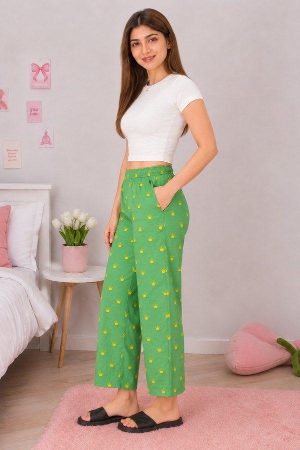 Loungewear Pajama- Green Crown