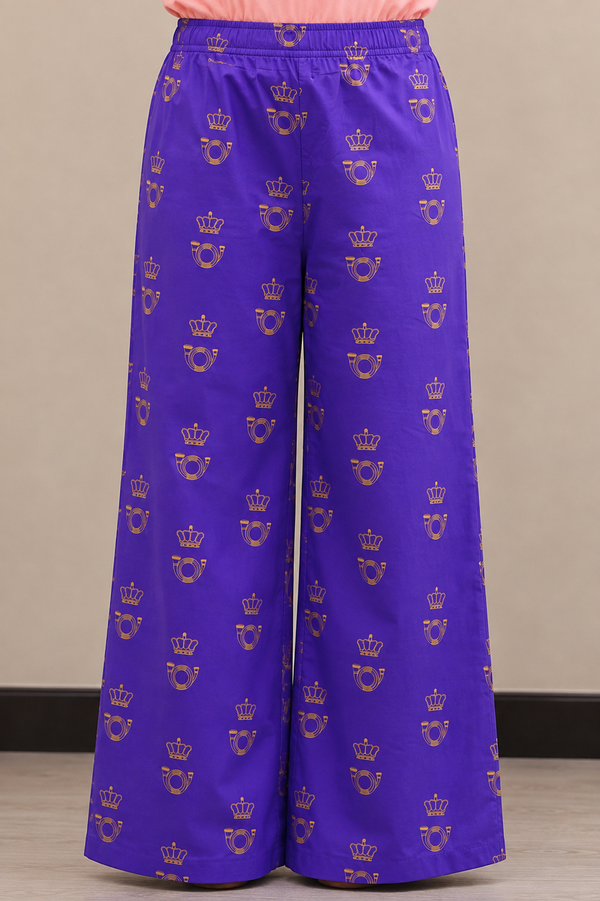 Loungewear Wide-Leg Pajama- Royal Band