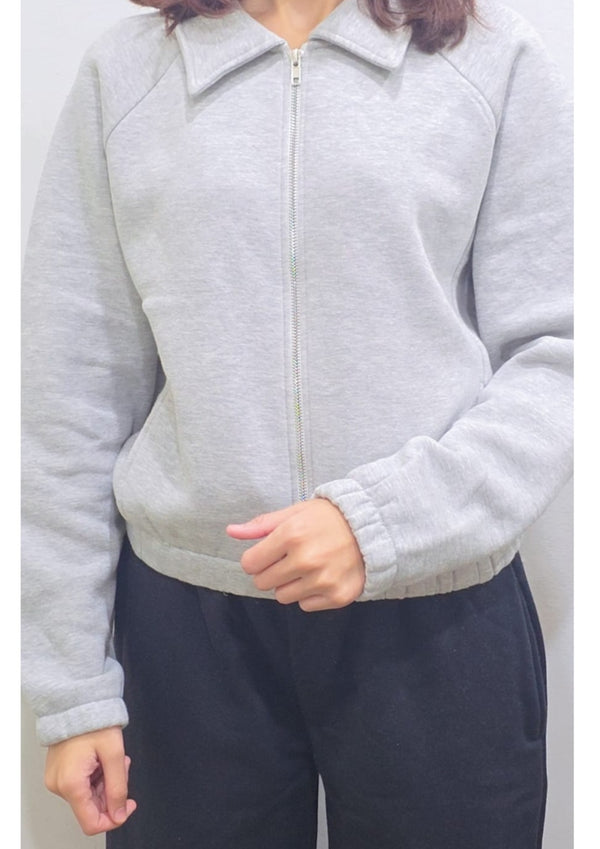 Women Zipper SweatShirt | Grey