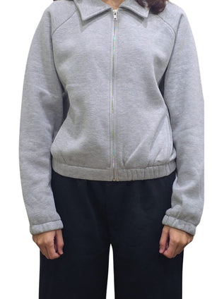 Women Zipper SweatShirt | Grey