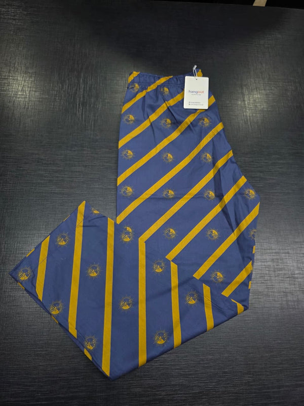 Loungewear Pajama- Blue Yellow Stripe