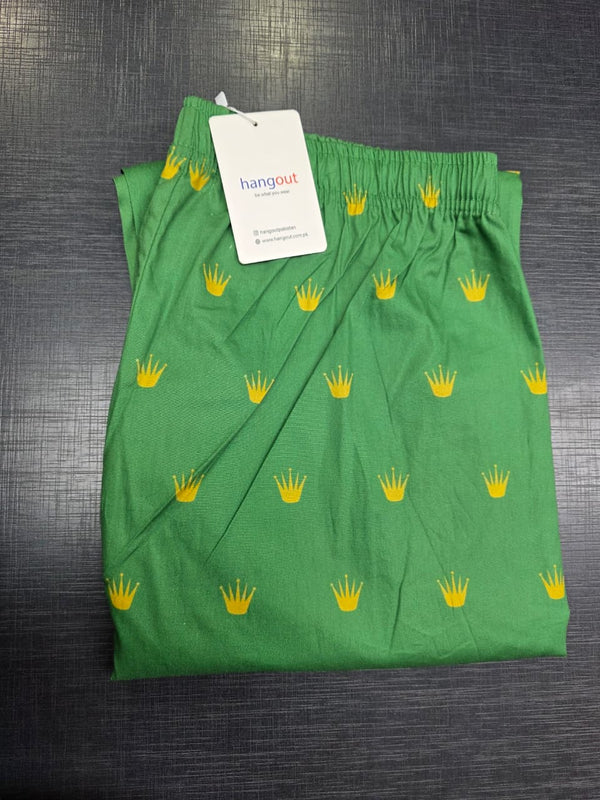 Loungewear Pajama- Green Crown