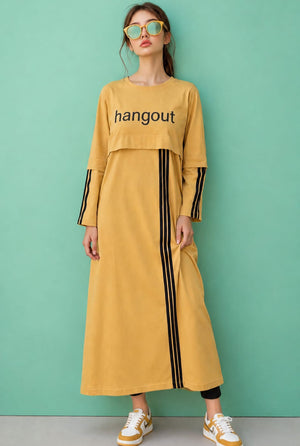 Women Long Top - Musty Stripes