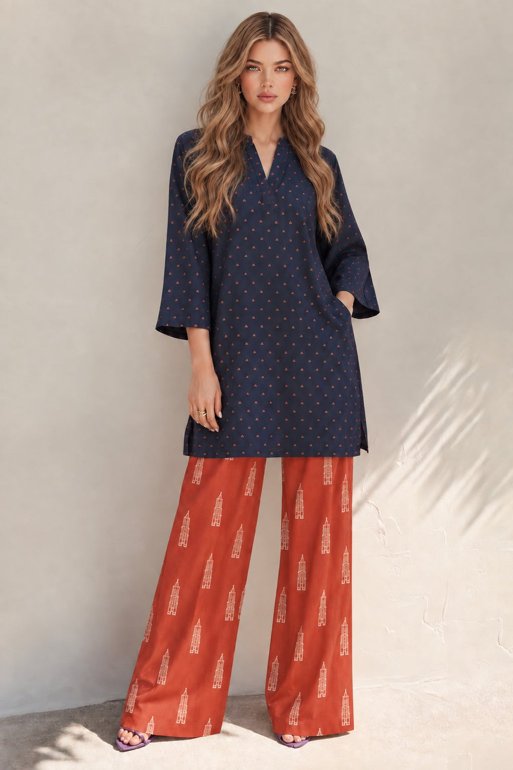 Women Cotton Shirt - Red Heart