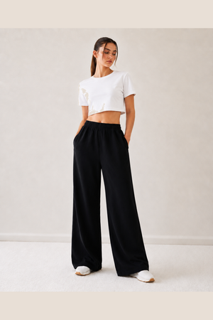 Women Knitted Pajama - Black