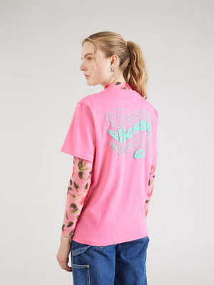 Women Oversized - Pinky T-Shirt | Puff Print