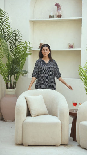 Women Loungewear Hi-Low - Midnight Dots