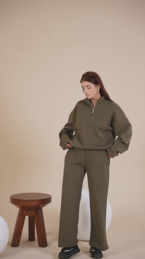 Women Track Suit | Olive Green