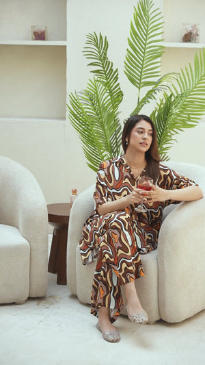 Women Loungewear Hi-Low - Spring Waves