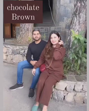 Women Loungewear Coord Set | Chocolate Brown