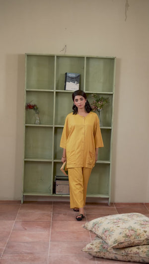 Women Solid Sleepwear- Mustard