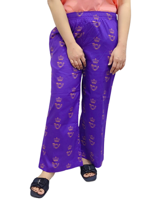 Loungewear Wide-Leg Pajama- Royal Band