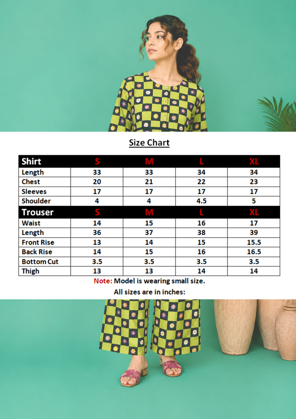 Women Loungewear- Green Meadows