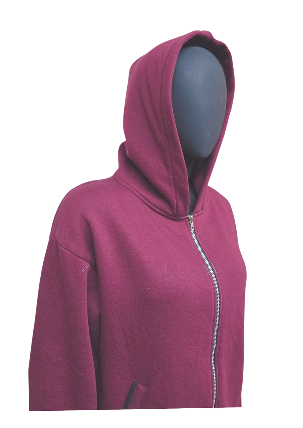 Women Zipper Hoodie  -Wine
