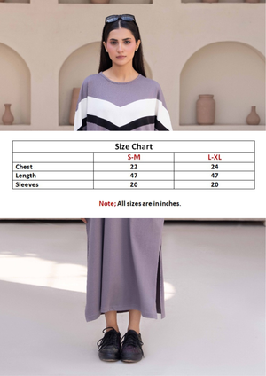 Women Long Top - Zig Zag