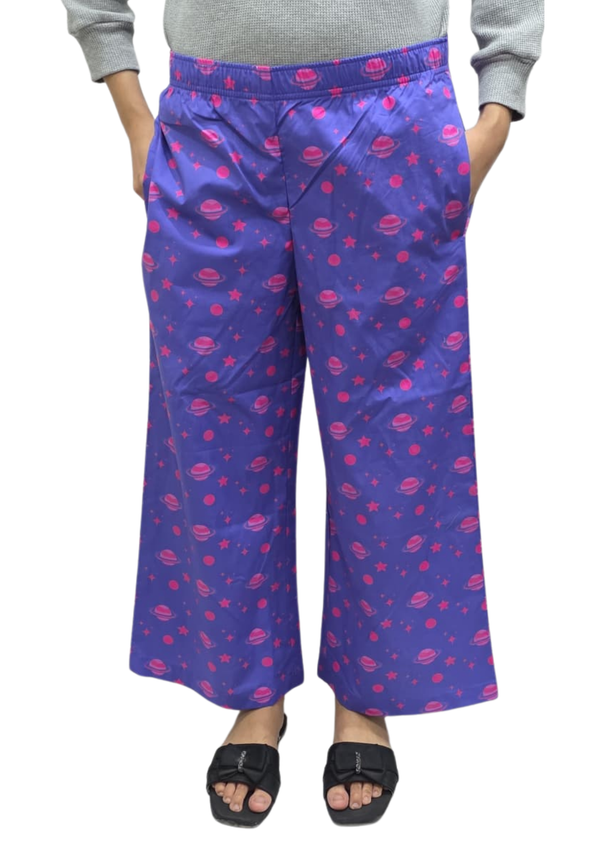Women Loungwear Wide Leg Pajamas | 100% Cotton