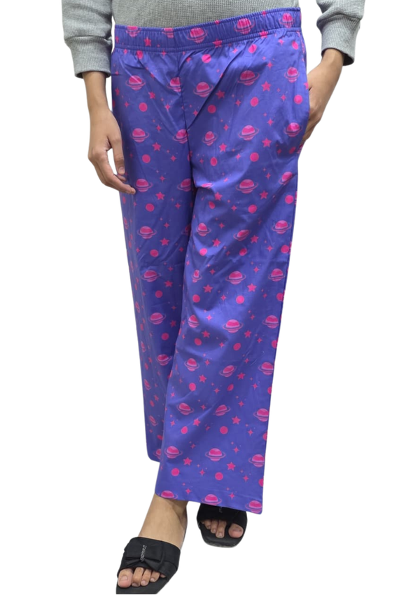 Women Loungwear Wide Leg Pajamas | 100% Cotton