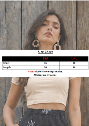 Womens  Crop Top - Beige Skin