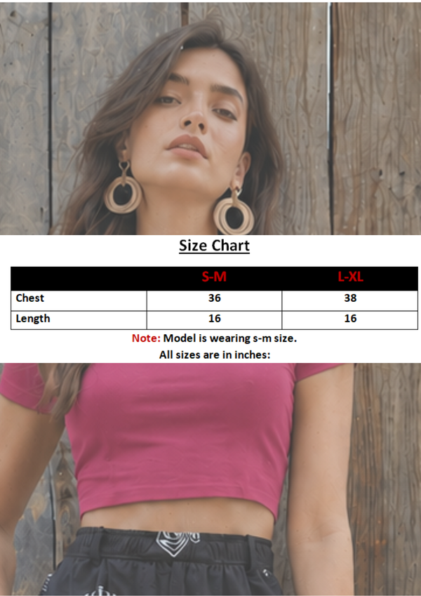 Womens  Crop Top - Hot Pink