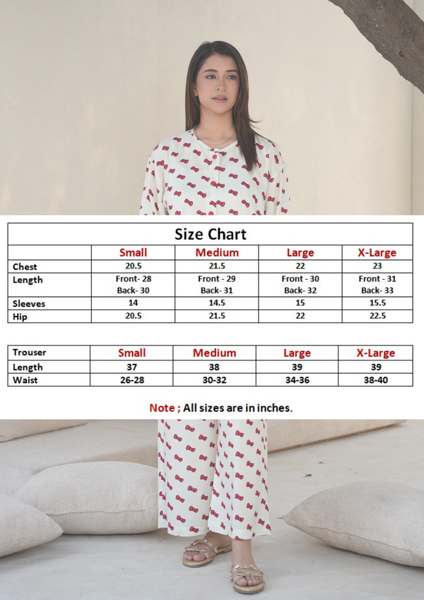 Women Sleepwear- Pretty Bows