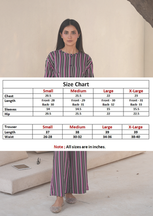 Women Sleepwear- Soft Stripe