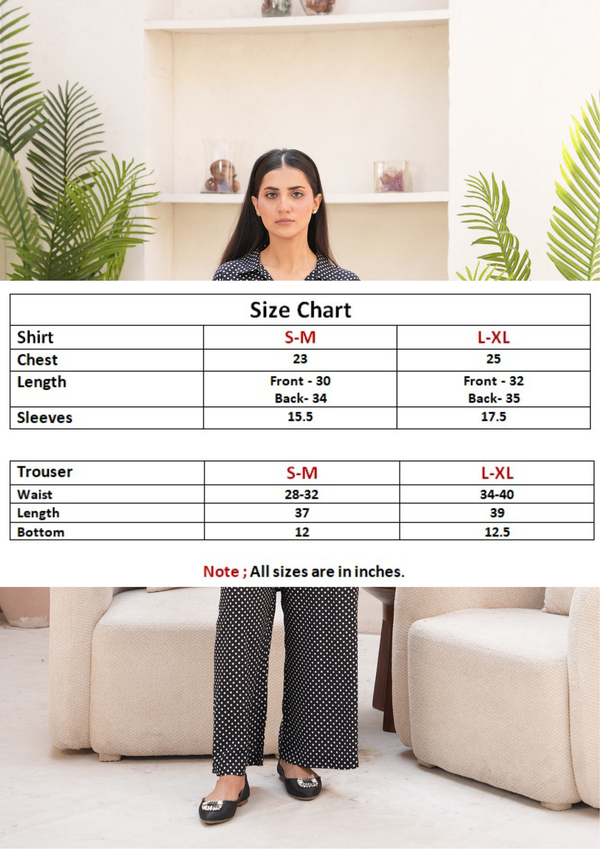 Women Loungewear Hi-Low - Midnight Dots