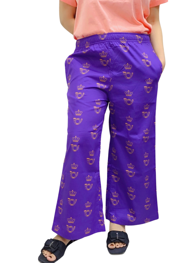 Loungewear Wide-Leg Pajama- Royal Band