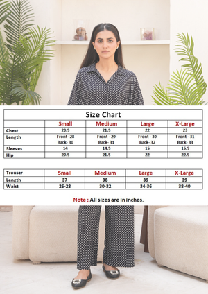 Women Loungewear Hi-Low - Midnight Dots