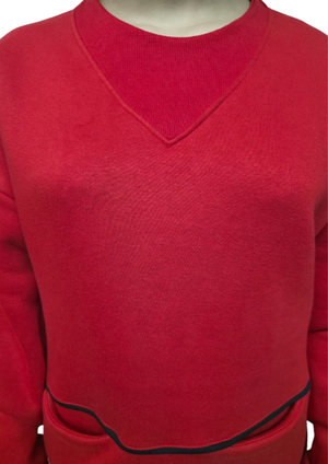 Women Sweatshirt |Long & LooseFit | Red