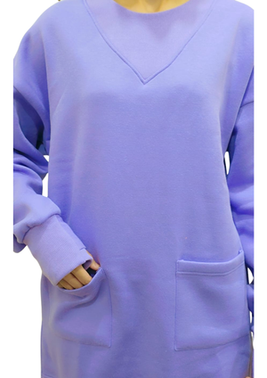 Women Sweatshirt |Long & LooseFit | Lilac