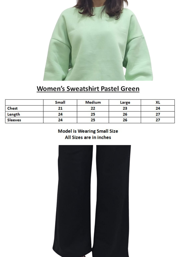 Women Relax Sweatshirt | Pastel Green